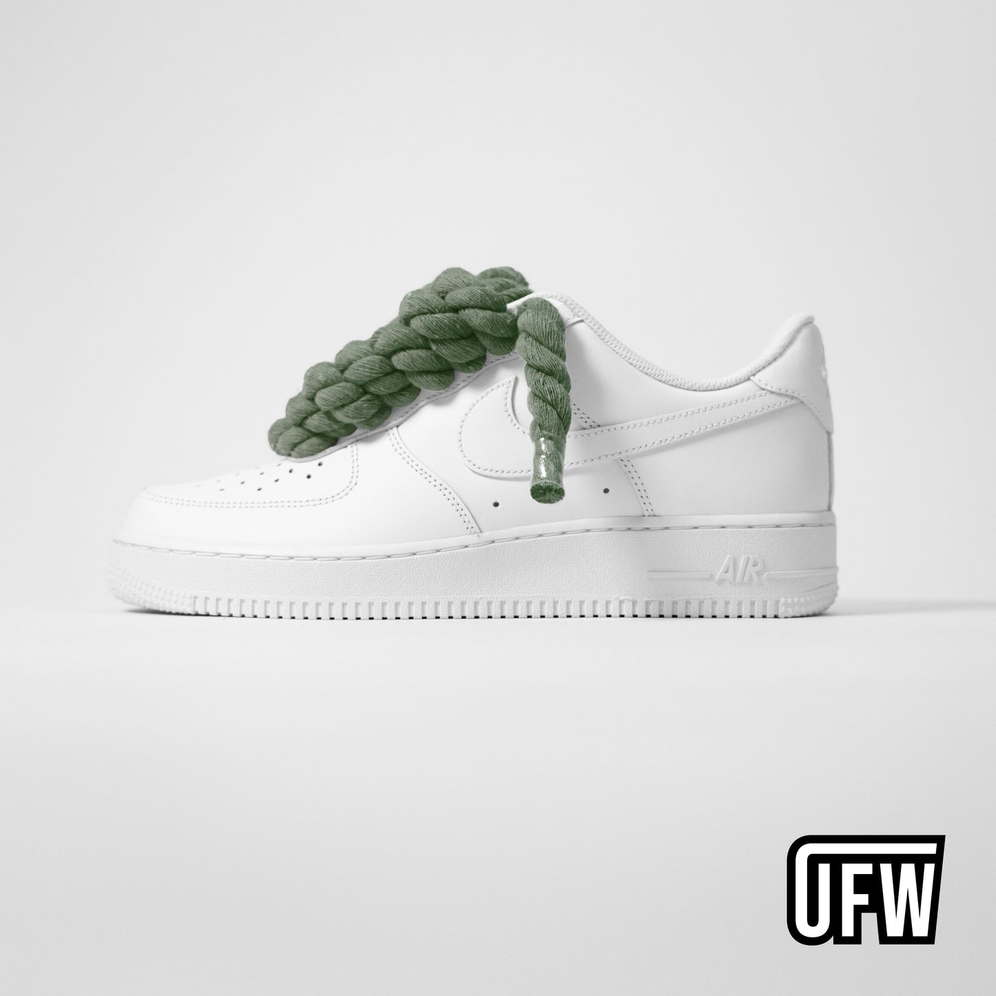 Nike Air force 1 Army Green Rope Lace