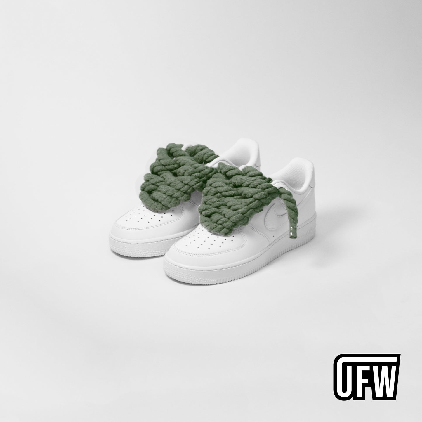 Nike Air force 1 Army Green Rope Lace