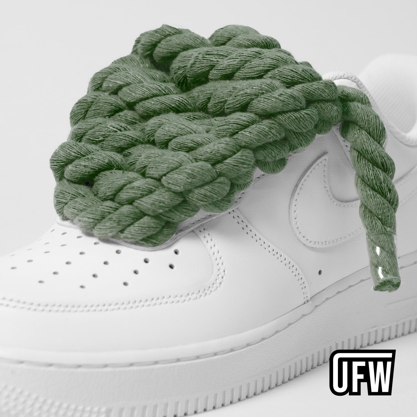 Nike Air force 1 Army Green Rope Lace