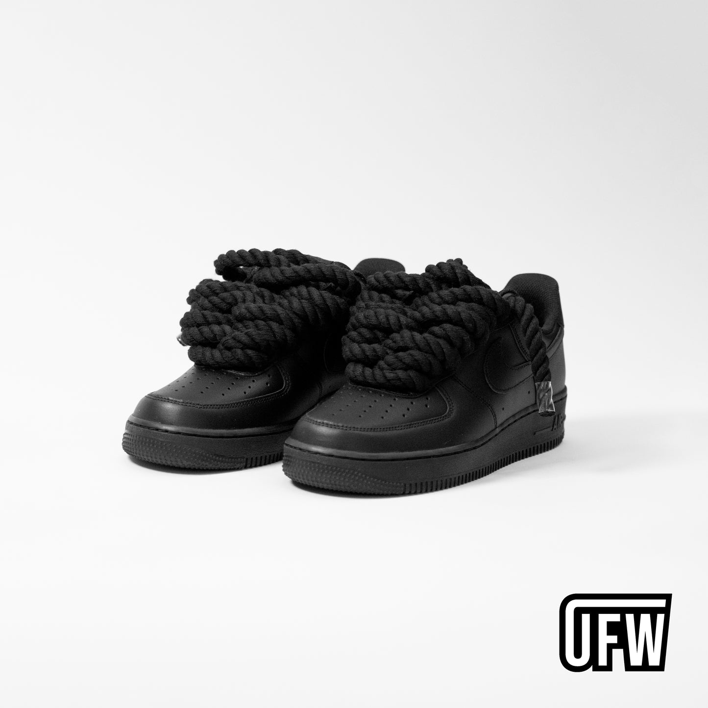 Nike Air Force 1 Black Rope Laces