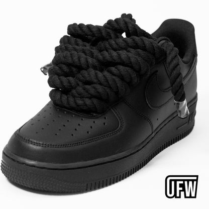 Nike Air Force 1 Black Rope Laces
